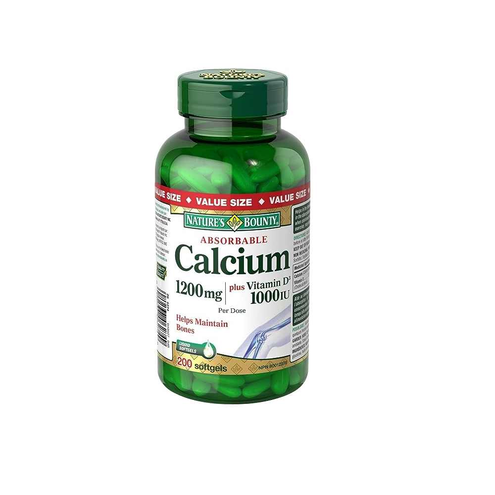 Nature's Bounty Absorbable Calcium 1200mg - 200 softgels - Calcium