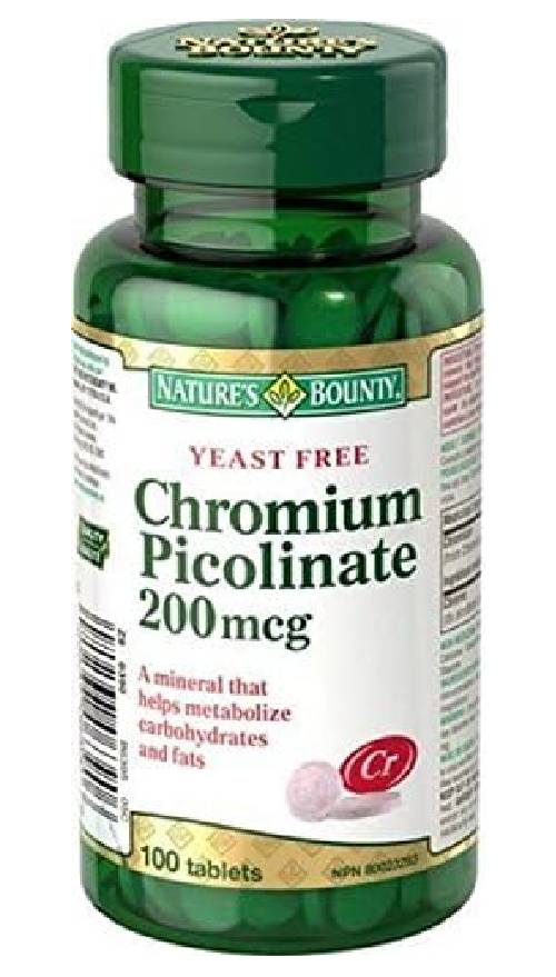 Nature's Bounty Chromium 200 mcg 100 Tablets