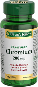 Nature's Bounty Chromium 200 mcg - 100 Tablets November 2025 - Minerals