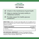 Nature's Bounty Chromium 200 mcg - 100 Tablets November 2025 - Minerals