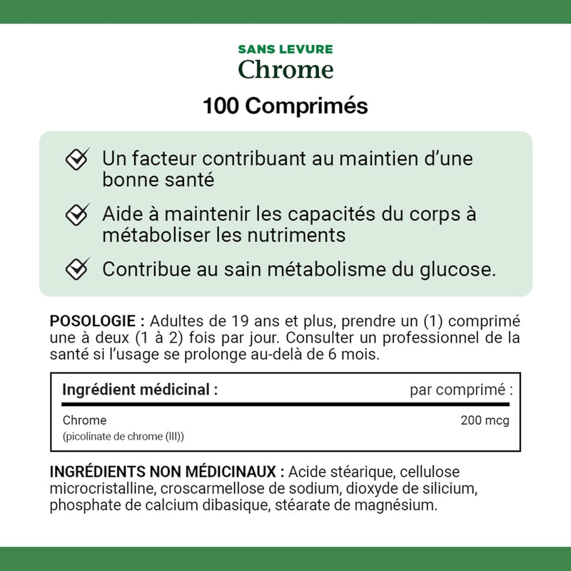 Nature's Bounty Chromium 200 mcg - 100 Tablets November 2025 - Minerals
