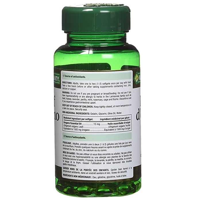 Nature's Bounty Oil of Oregano 1500 mg 90 Softgels