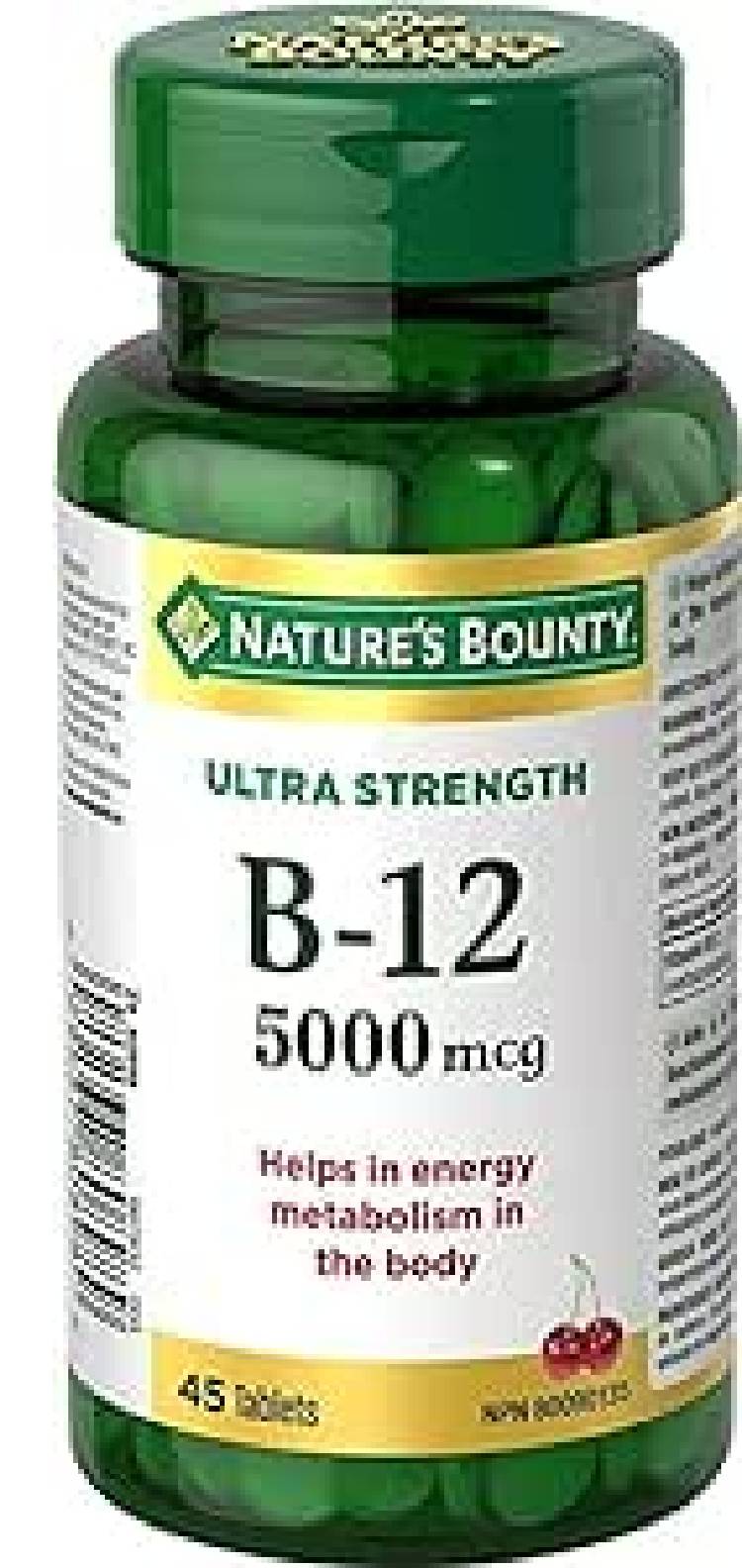Nature's Bounty B12 5000mcg Cherry / 45 Tablets