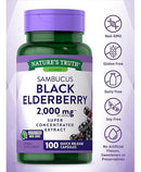 Nature's Bounty Elderberry Sambucus - Elderberry 100 Caps - Cold & Flu