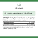 Nature's Bounty Vitamin D 2500IU - 100 Softgels - Vitamin D