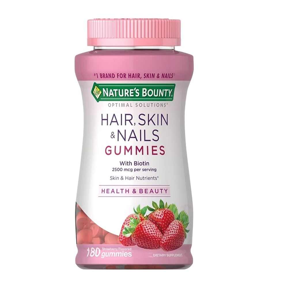 Nature's Bounty Hair, Skin & Nails 2500 mcg Strawberry / 180 Gummies