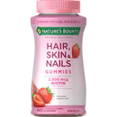 Nature's Bounty Optimal Solutions Advanced Hair, Skin, Nails - Strawberry 140 Gummies - Beauty Supplement