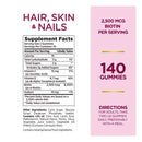Nature's Bounty Optimal Solutions Advanced Hair, Skin, Nails - Strawberry 140 Gummies - Beauty Supplement