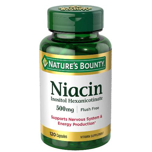 Nature's Bounty Flush Free Niacin 500 Mg 120 Caps