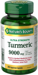 Nature's Bounty Ultra Strength Vegetarian Turmeric 9,000mg - 30 capsules - Herbals