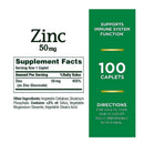 Nature's Bounty Zinc 50 mg - 100 Capsules - Zinc