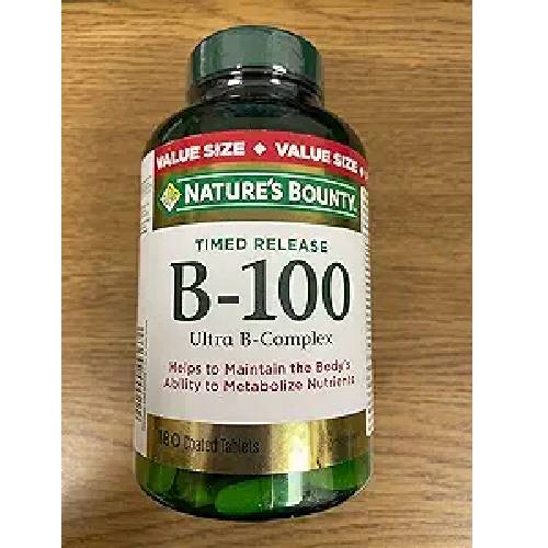 Nature's Bounty B-100 Ultra B-Complex Time Release 180 Tablets
