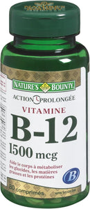 Nature's Bounty Vitamin B12 1500mg - 80 tablets - Vitamin B