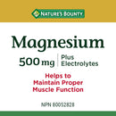 Nature's Bounty Magnesium 500mg Plus Electrolytes - - Magnesium