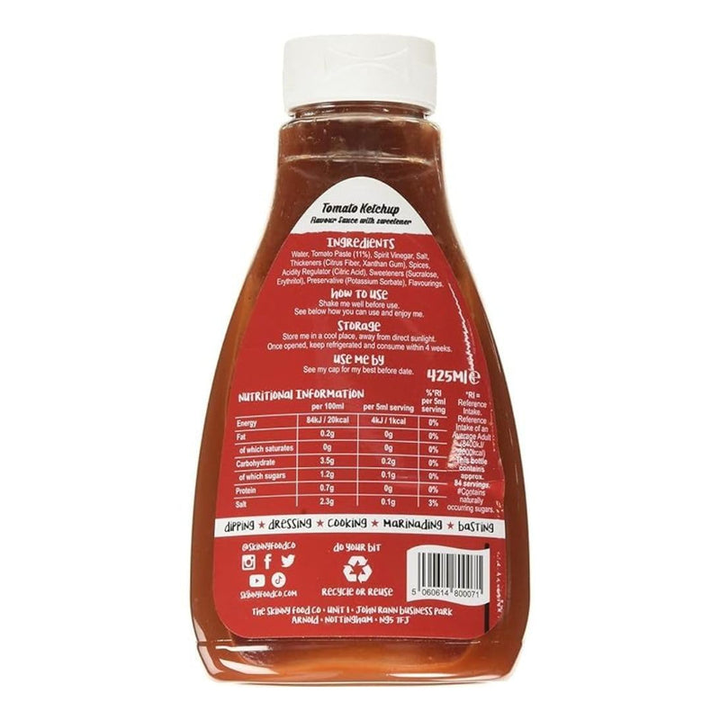 The Skinny Food Co. Zero Calorie Sauce Tomato Ketchup Sauce / 425ml