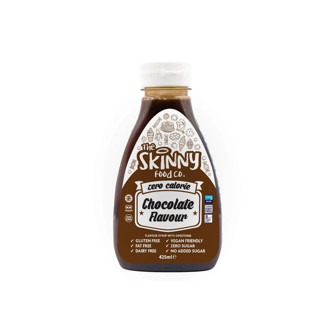 The Skinny Food Co. Zero Calorie Sugar Free Keto Syrup - Chocolate Syrup 425ml - Syrup