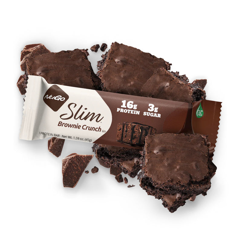 NuGo Nutrition Slim Bar Brownie Crunch / 12 pack x 45g