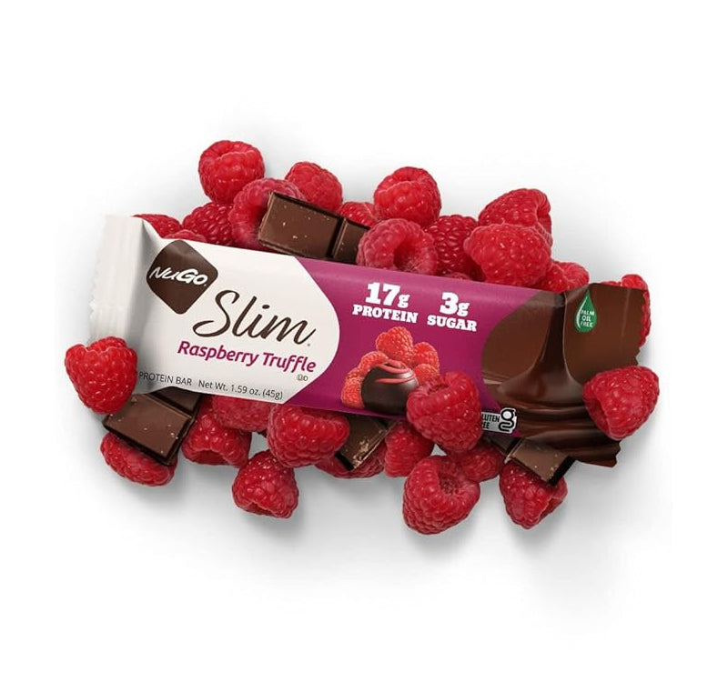 NuGo Nutrition Slim Bar Raspberry Truffle / 12 pack x 45g