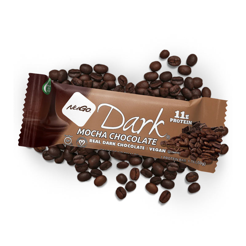 NuGo Nutrition Dark Chocolate Bar Mocha Chocolate / 12 pack x 50g