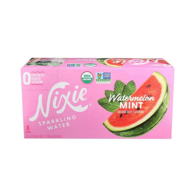 Nixie Sparkling Water - Watermelon Mint 8-pack - - Water