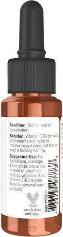 NOW Vitamin E 23,000 IU Cosmetic Oil - 30mL - Skin Care