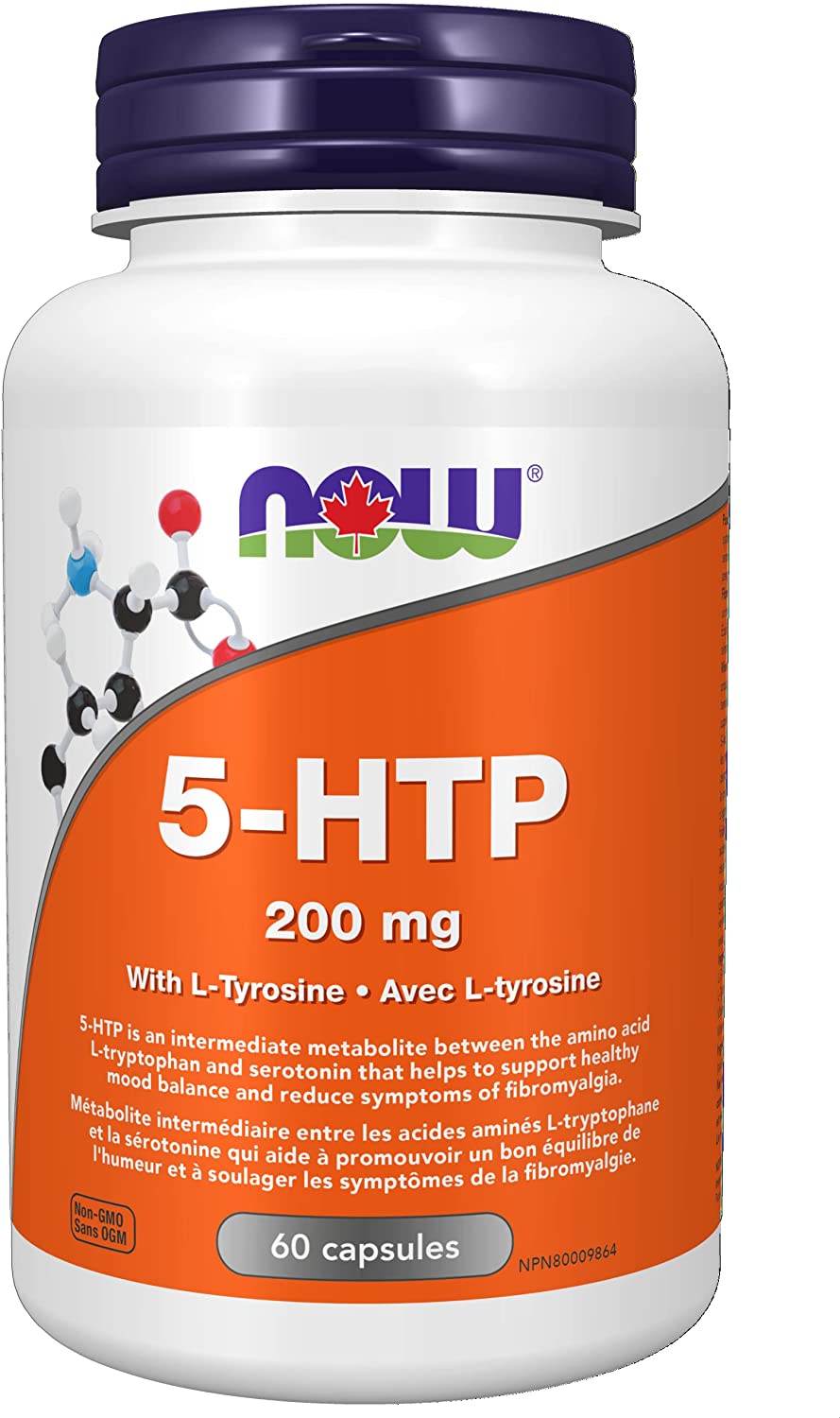 NOW 5-HTP + Tyrosine 60 capsules - - Stress Supplement