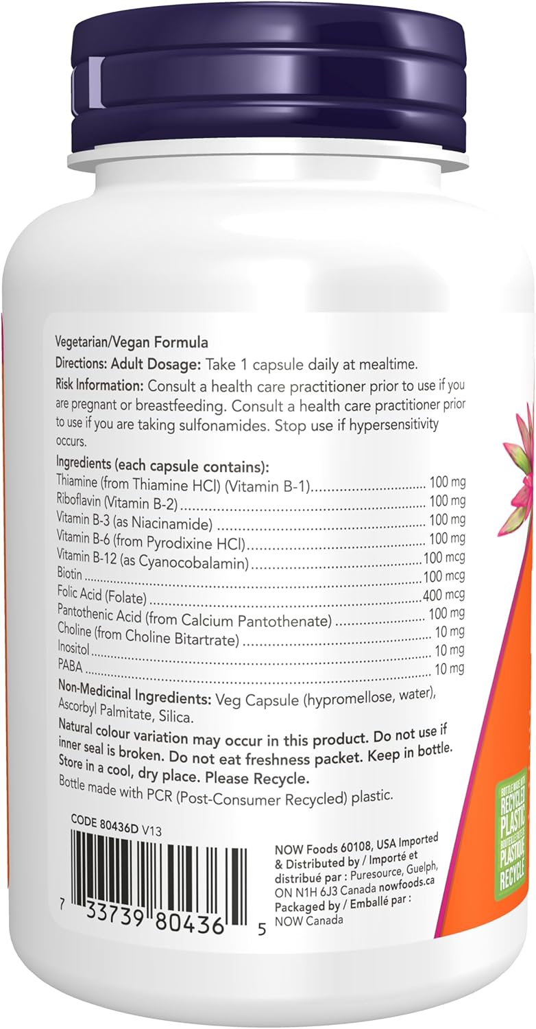 NOW B-100 Complex - 100 vegetarian capsules - Vitamin B