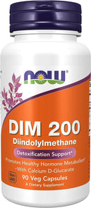 NOW DIM 200mg with Calcium Glucarate - 90 vegetarian capsules - Supplements