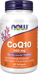 Now CoQ10 400mg - 60 softgels - CoQ10