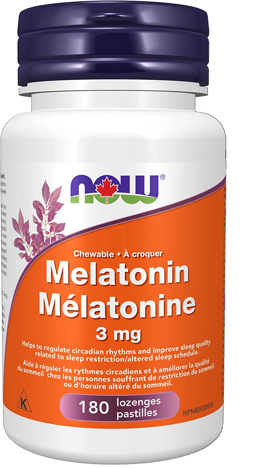 NOW Melatonin 180 lozenges - - Sleep Supplement