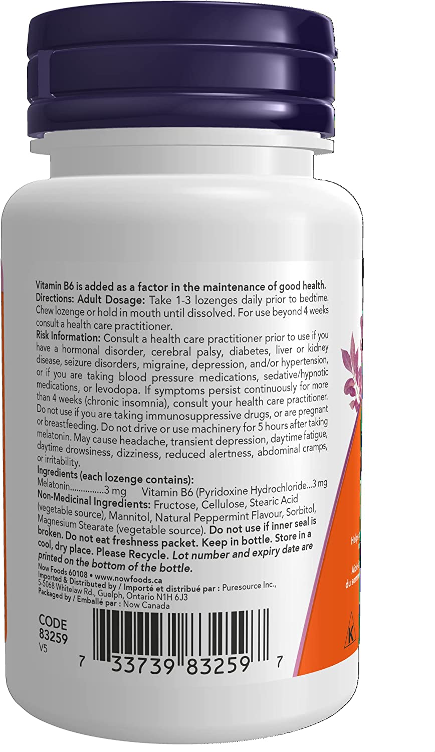 NOW Melatonin 180 lozenges - - Sleep Supplement