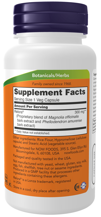 NOW Relora 300mg - 60 capsules - Herbals