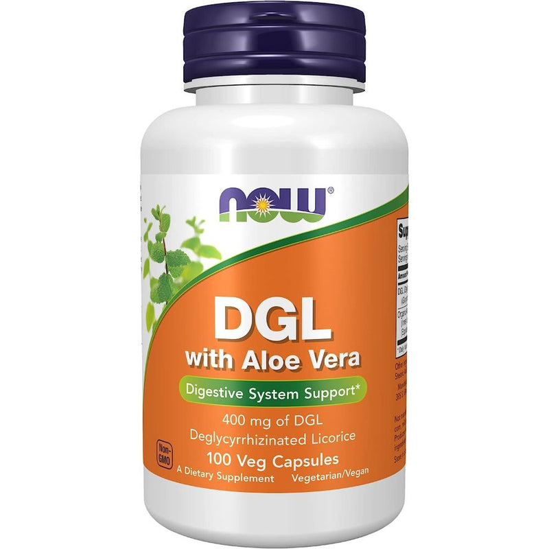 NOW DGL with Aloe Vera 100 veg capsules