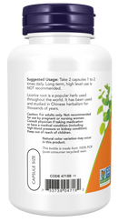 NOW Licorice Root 450 mg - 100 capsules - Herbals