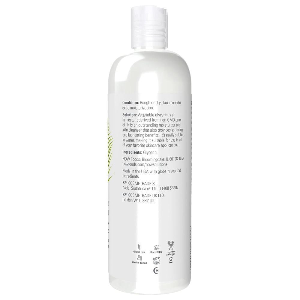 NOW Vegetable Glycerine 473ml - - Skin Care