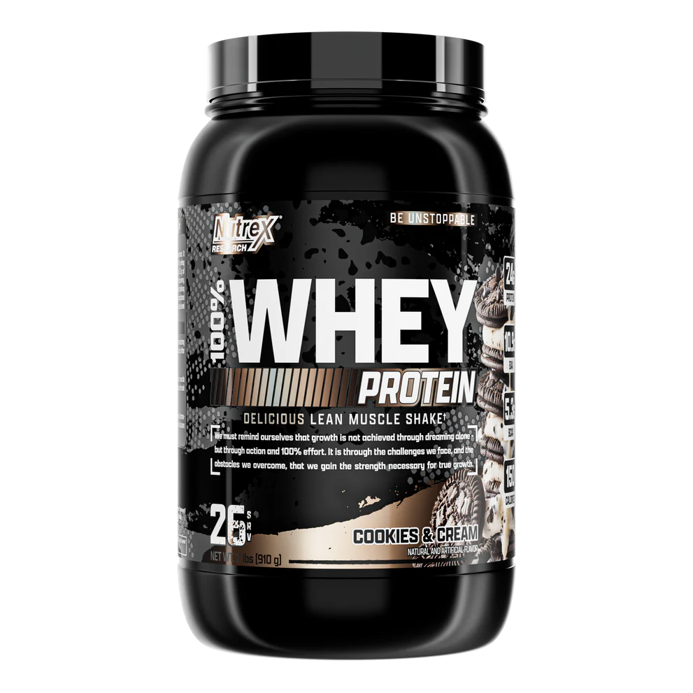 Nutrex Research 100% Whey - Cookies & Cream 2lbs - Protein Powder