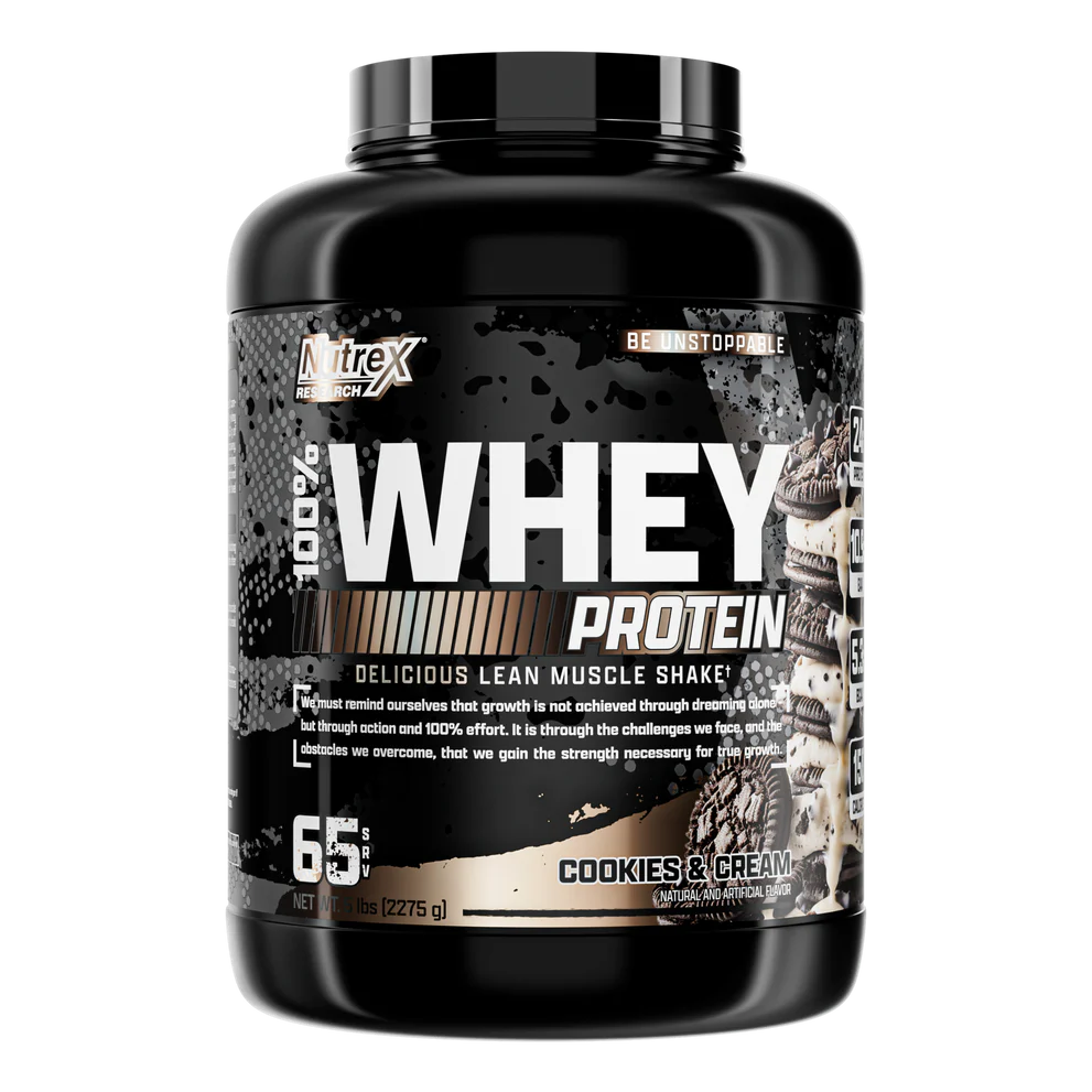 Nutrex Research 100% Whey - Cookies & Cream 5lbs - Protein Powder