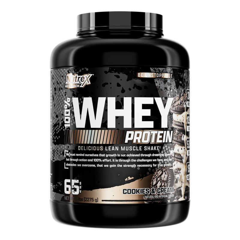 Nutrex Research 100% Whey - Cookies & Cream 5lbs - Protein Powder