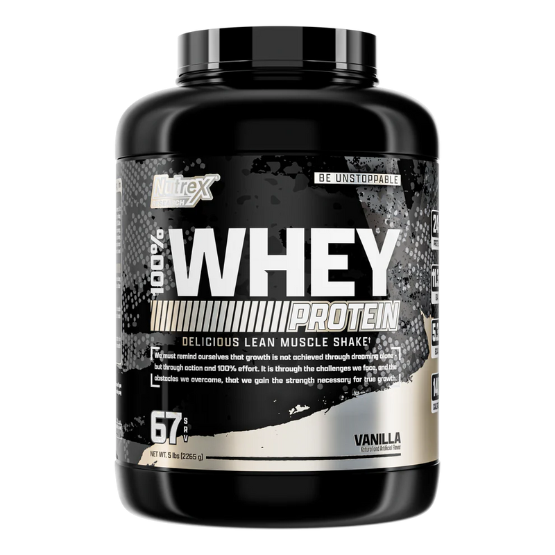 Nutrex Research 100% Whey - Vanilla 5lbs - Protein Powder