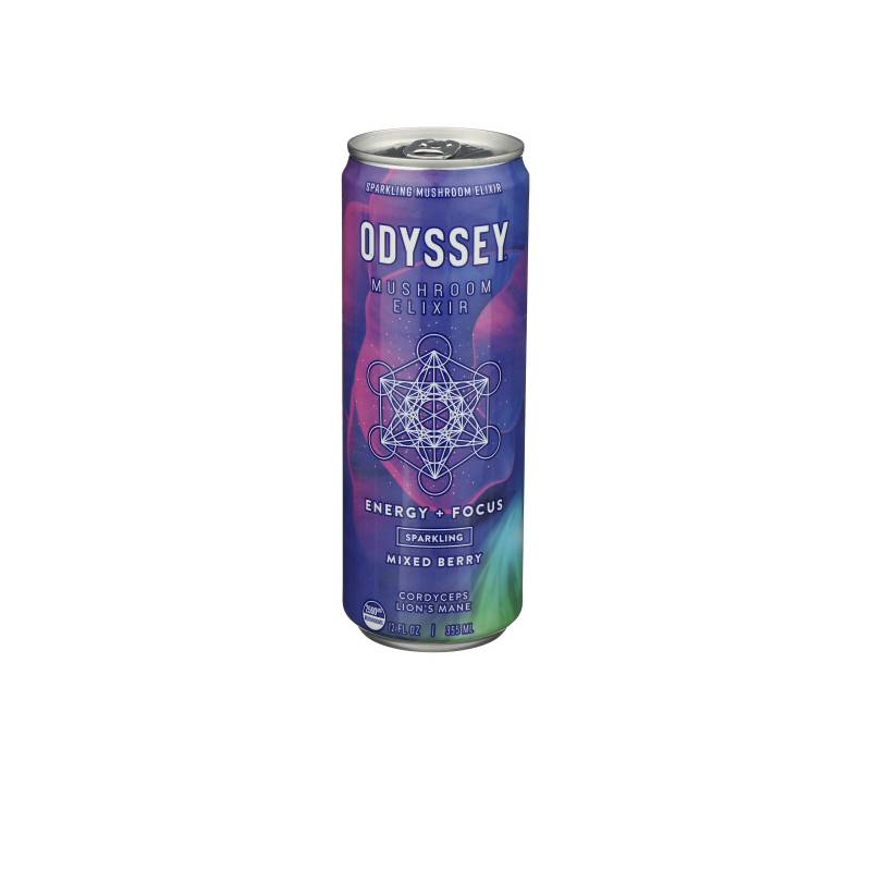 Odyssey Sparkling Mushroom Elixir Blackberry Lemon Twist / 12 fl. oz