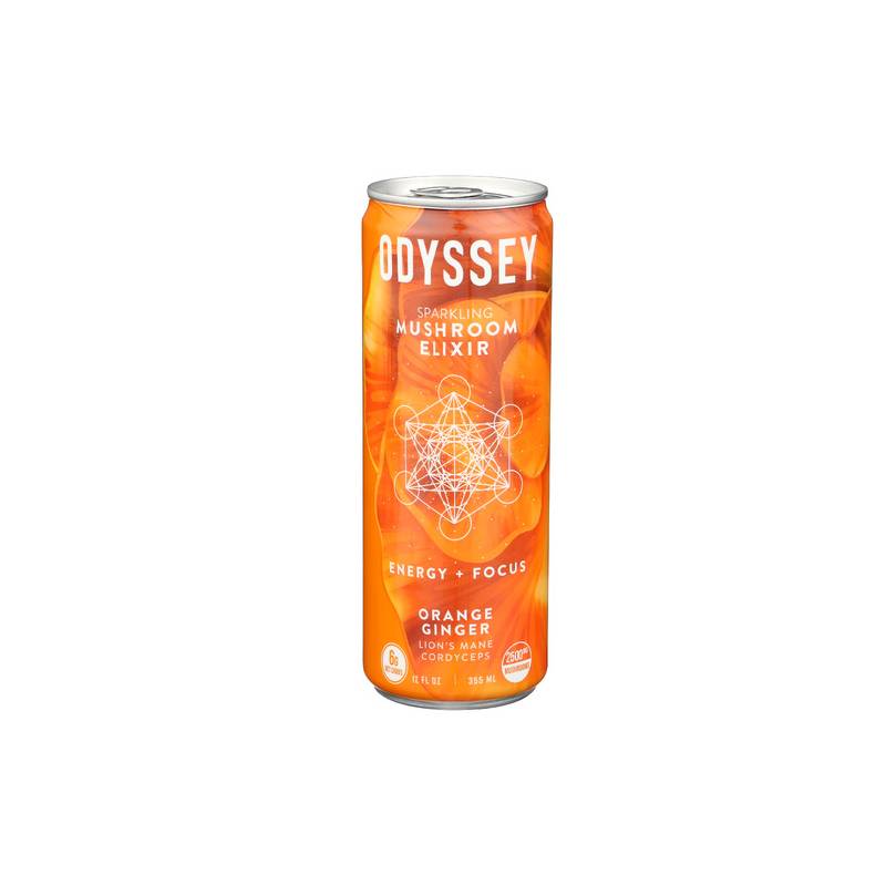 Odyssey Sparkling Mushroom Elixir Orange Ginger / 12 fl. oz