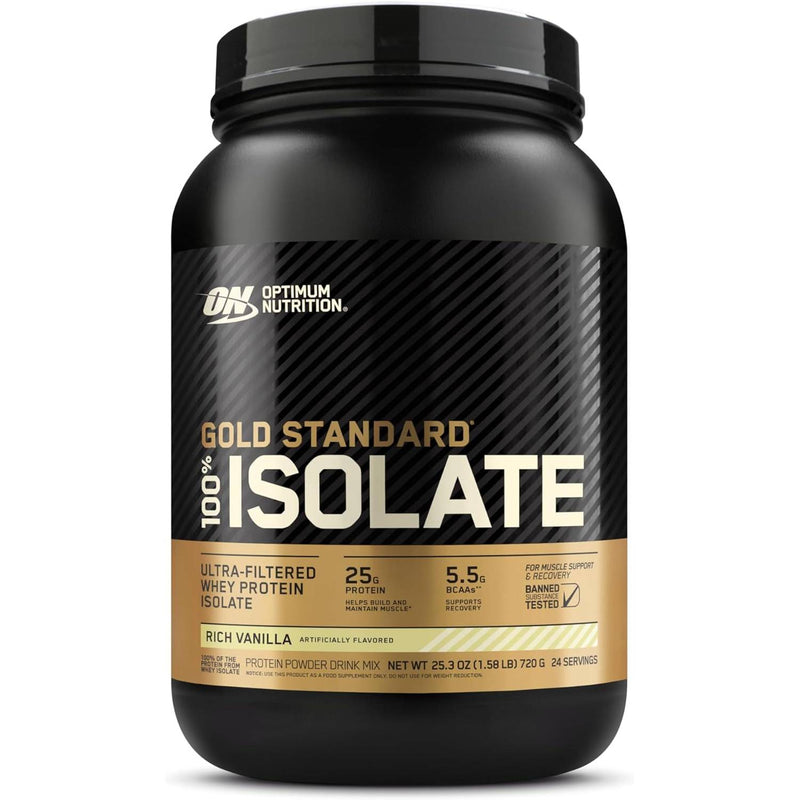 Optimum Nutrition Gold Standard 100% Isolate Whey Protein Rich Vanilla / 1.58lbs