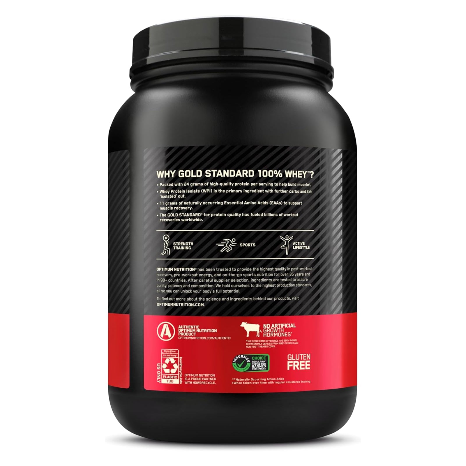 Optimum Nutrition Gold Standard 100% Whey Protein Delicious Strawberry / 2 lbs