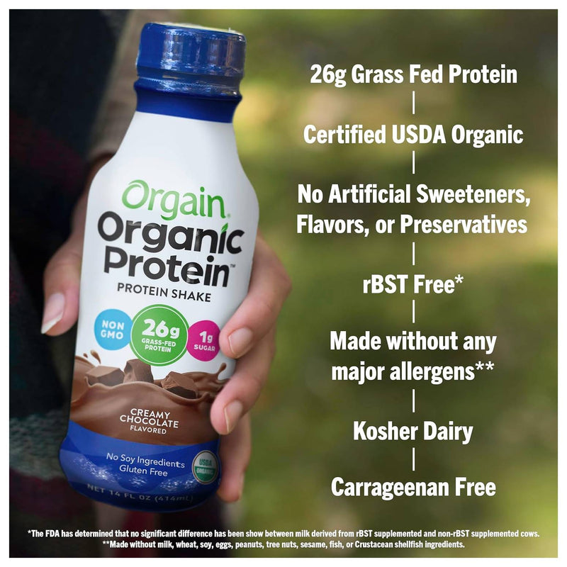 Orgain Organic Grassfed Protein Shake Creamy Chocolate / 14 fl. oz / -