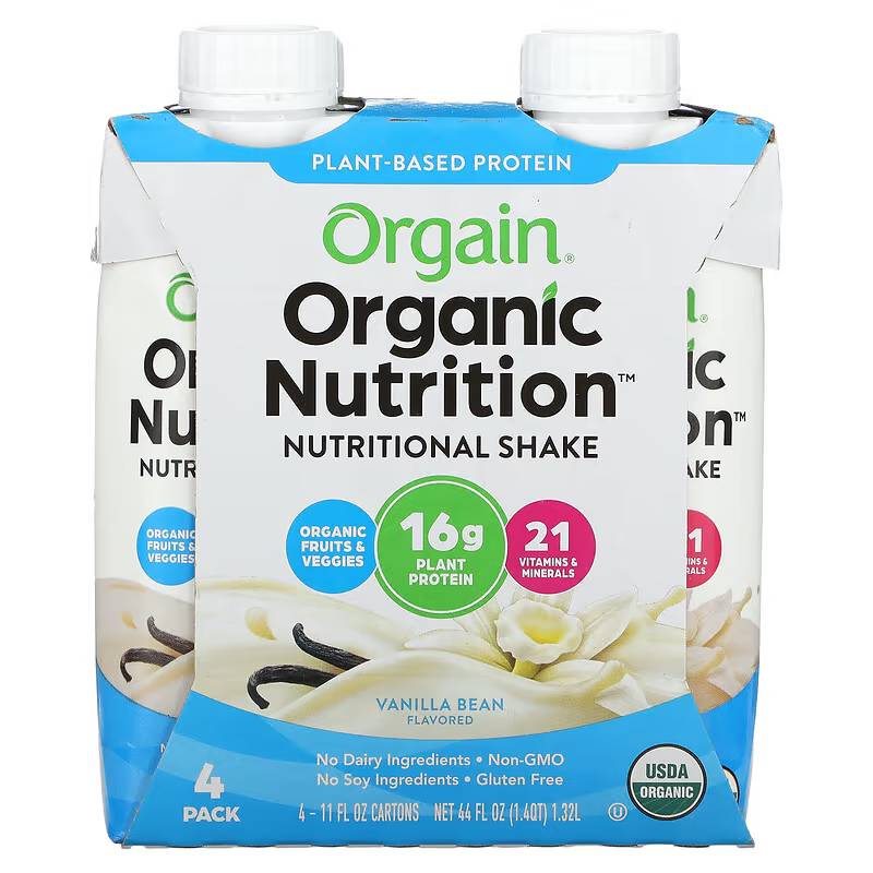 Orgain Organic Vegan Nutrition Shake Vanilla Bean / 44 fl. oz