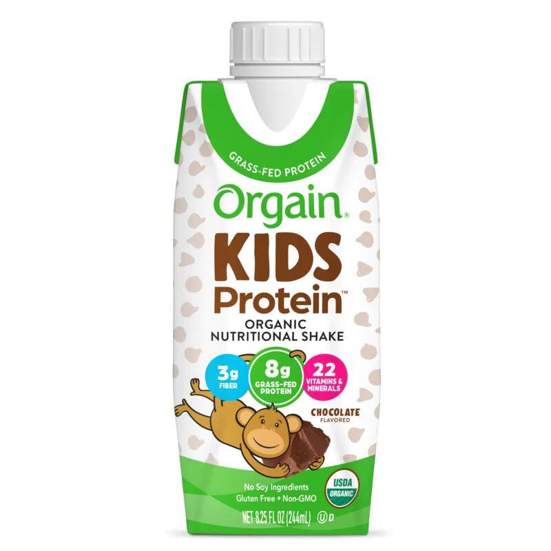 Orgain Kids Organic Grass-Fed Protein Shake Chocolate / 8.25 fl. oz