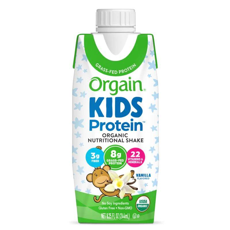 Orgain Kids Organic Grass-Fed Protein Shake Vanilla / 8.25 fl. oz