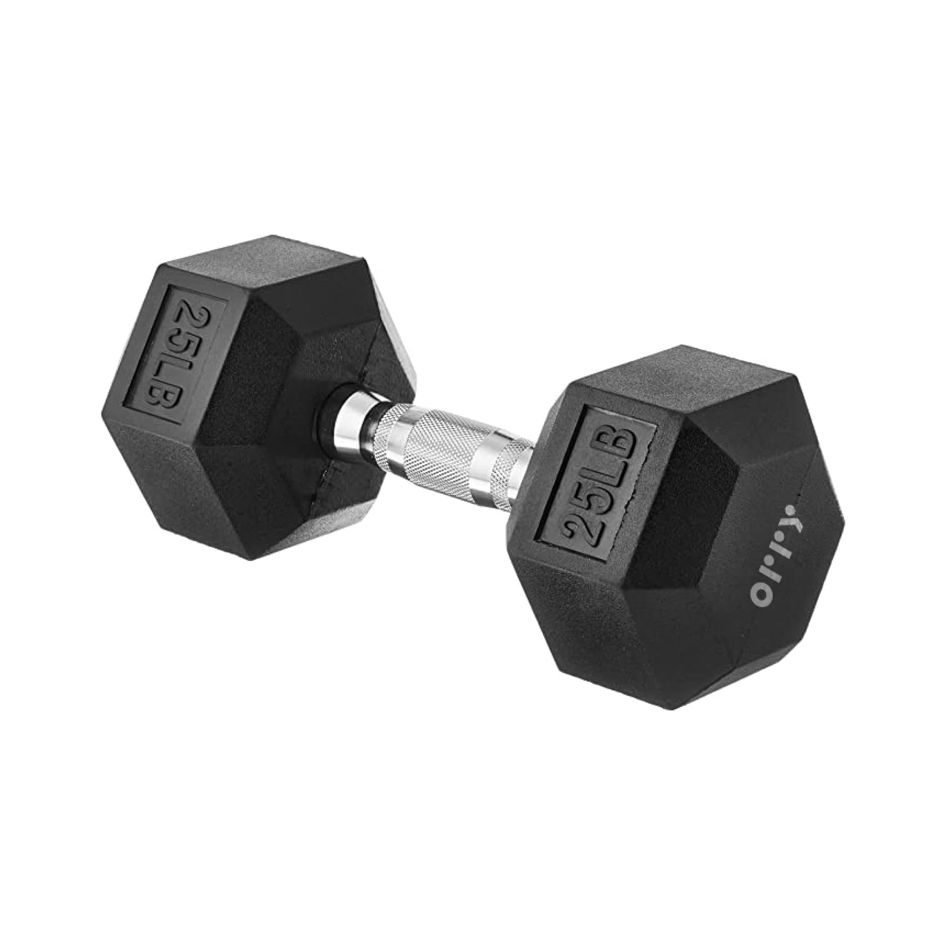 Orry Hex Dumbbell - Black and Chrome 25 lb - Free Weights