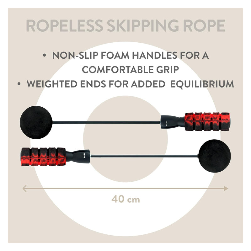 Orry Ropeless Skipping Rope - Black and Red 2 Set - Exercise Gear