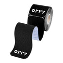 Orry Kinesiology Tape Pre-Cut Roll - Black 20 Strips - Tape roll